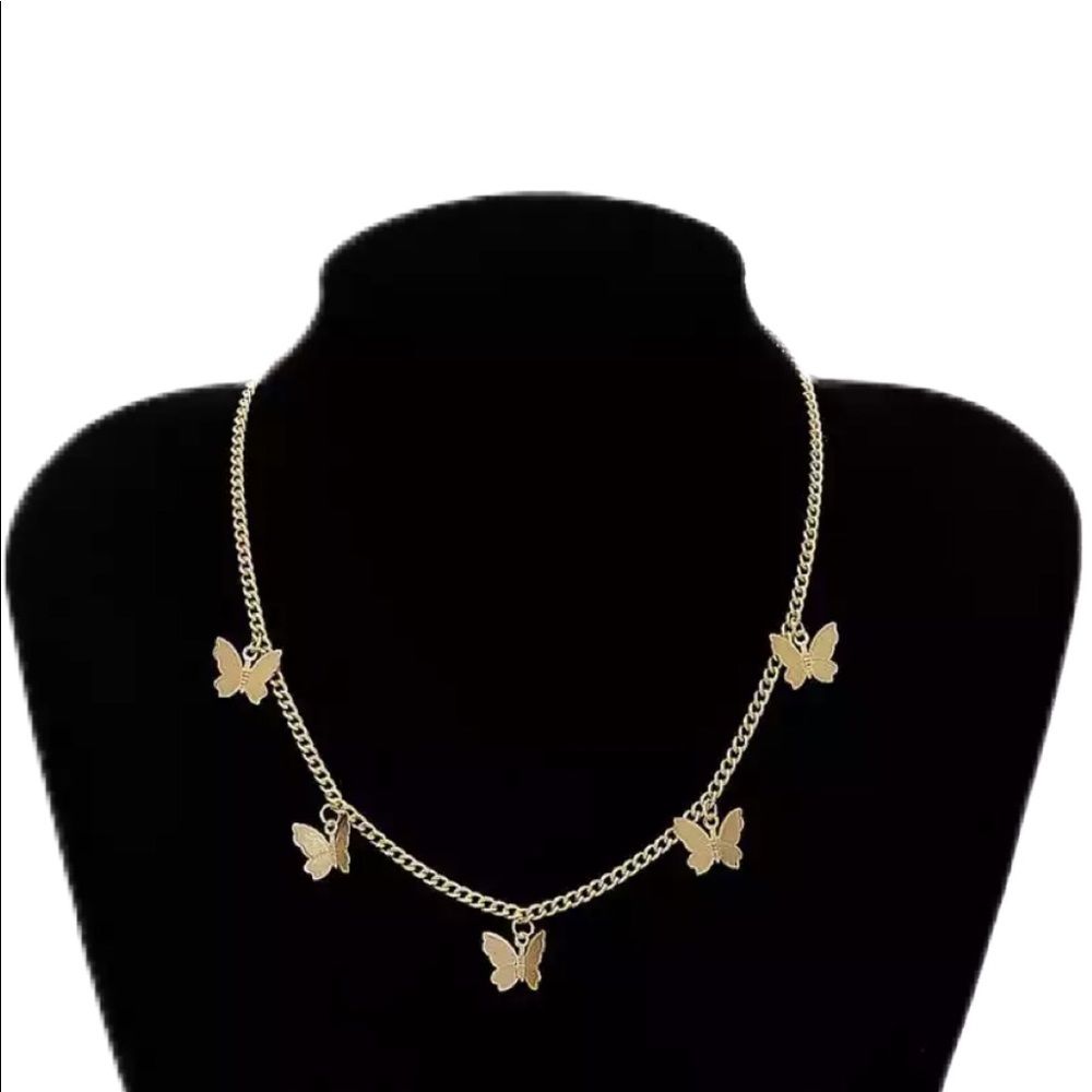 Mini Butterfly Fly gold Chain Necklace
